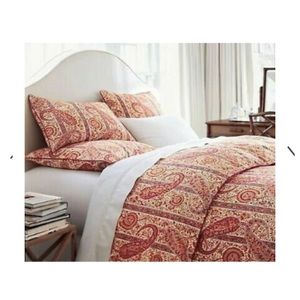 Beautiful 🤩 Pottery Barn Full/Queen Duvet & 2 Euro Shams!